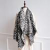 Luxury Brand Cashmere Women Leopard Scarf Winter Warm Shawl and Wrap Bandana Pashmina Female Foulard Square Thick Blanket Poncho