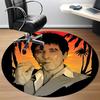 1pc Scarface Carpet, Round Non-Slip Durable Large Size Office Carpet, Suitable for Office, Beautiful Decoration