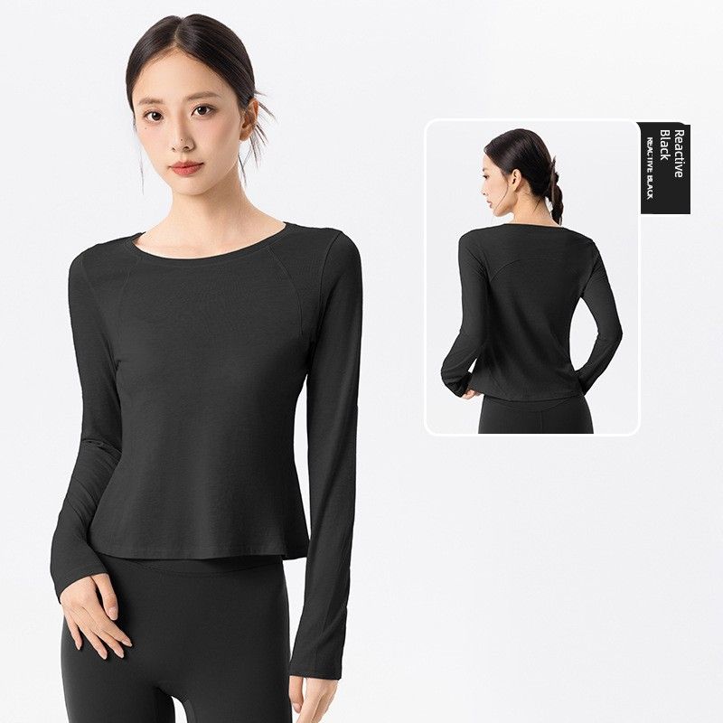 Lu Same Style Yoga Clothes Women 2025 New Slim fit Breathable Running Sports Fitness Pilates Training Wear Top