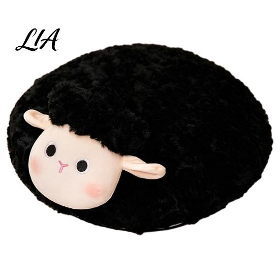 Animal Design Floor Cushion Plush Seat Cushion, Sheep Cat Mouse Round Chair Pad, Memory Skin Friendly Fabric Foam Pillow Sitting for Home Living Room