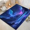 1pc Stunning Aurora Borealis Print Area Rug – Soft, Non-Slip Polyester Carpet with  Crystal Velvet – Perfect for Bedroom,
