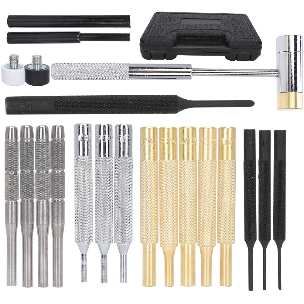 21Pcs Punch Set Mechanical Installation Round Punches Maintenance Tool Kit Box
