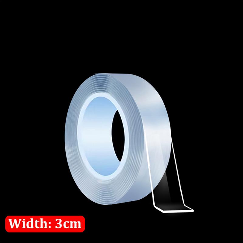1-5M Nano Doppelseitiges Klebeband Hochleistungsfähig Transparent Klebestreifen Stark Haftend Mehrzweck Wiederverwendbar Wasserdicht Montageband