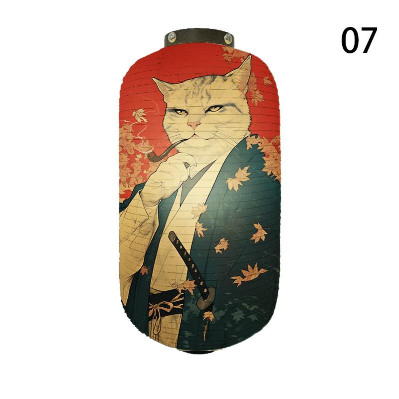 NEW Japanese Chochin Hanging Lantern Ukiyo-e Style Samurai Cat Anime Cartoon Lantern Sushi Restaurant Decor Festival Party Decor