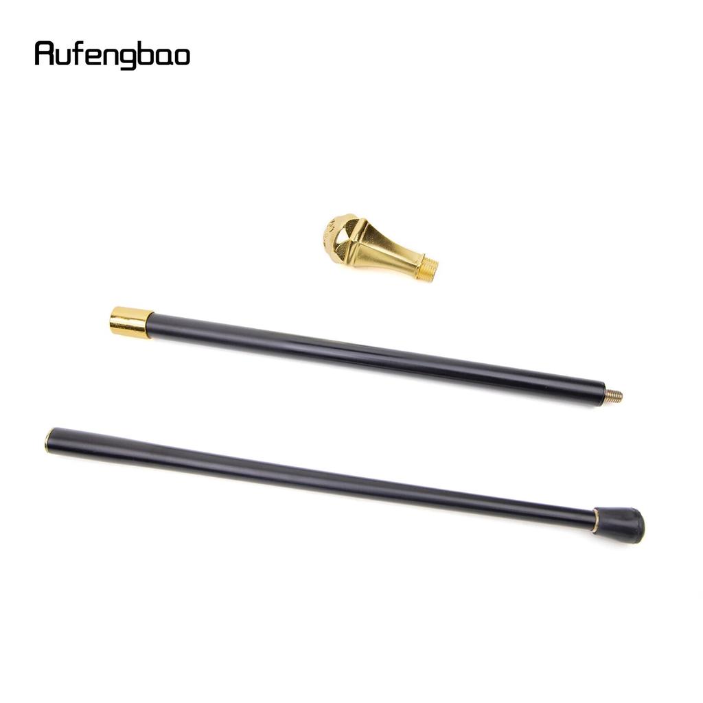 Golden Eagle Luxus-Gehstock mit rundem Griff, modischer Gehstock für Party, dekorativer Gehstock, eleganter Spazierstock mit Crosier-Knopf, 93 cm