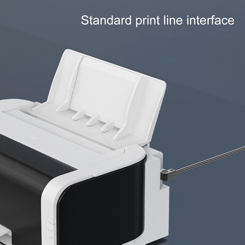 USB 2.0 A To B Male Printer Scanner Cable with Gold Plated Contacts Durable for Fast Data Transfer 480Mbps