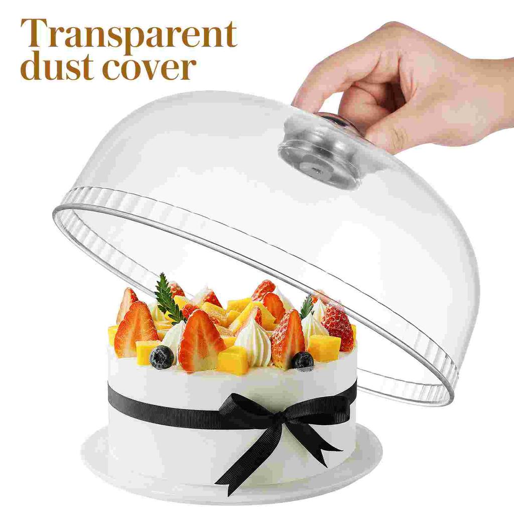 Mini Dessert Dome Cover Plastic Transparent Cake Stand The Bell Jar Cheese Foods