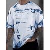 Men's 3D Digital Printed T-Shirt - Casual Crew Neck, Short Sleeves, Breathable Polyester - Perfect for Summer