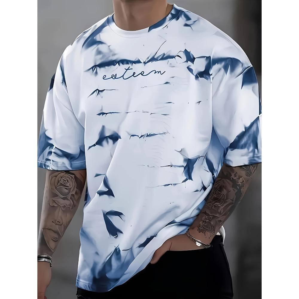 

Men s 3D Digital Printed T-Shirt - Casual crew neck, short sleeves, breathable polyester - perfect for summer XS