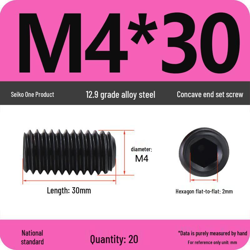 12.9 Grade Hex Socket Set Screw Grub Screw (M3-M12)