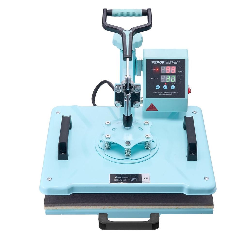 Heat Press Machine 12x15 In 5 In 1 with 30oz Tumbler Press T-Shirts Green
