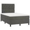3143194 vidaXL Divan Bed and Mattress Dark Grey 120x200cm Velvet