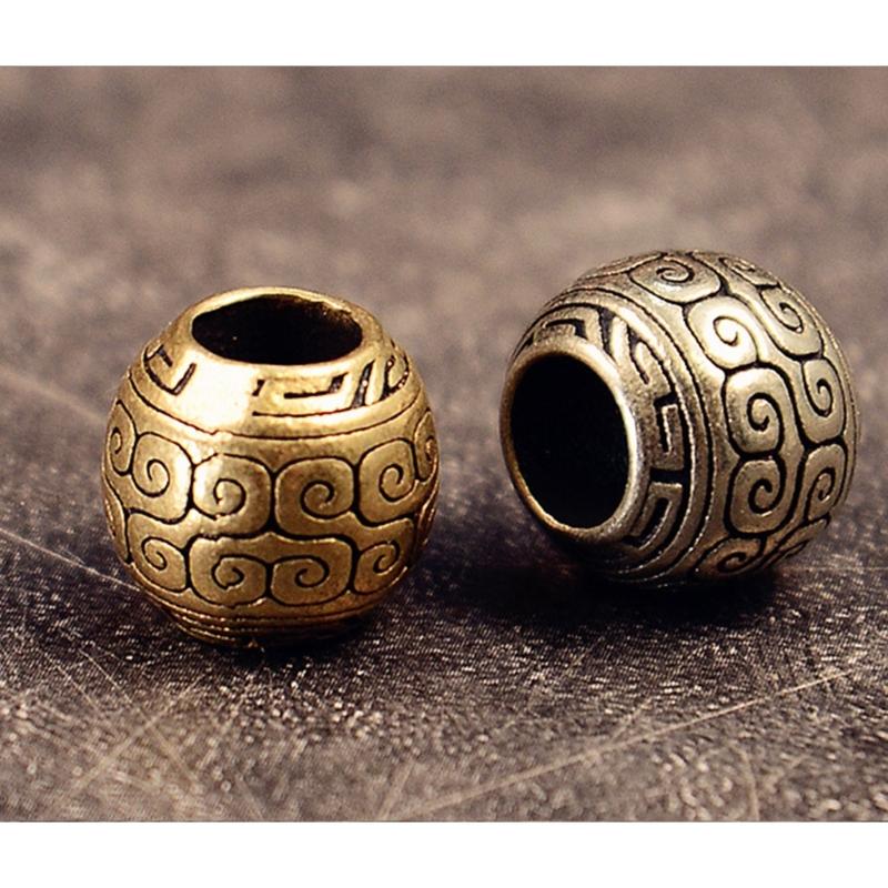 Copper DIY Jewelry Findings Spacer Beads With Oversized Holes For Easy Threading Crafting Supplies Cord Connectors