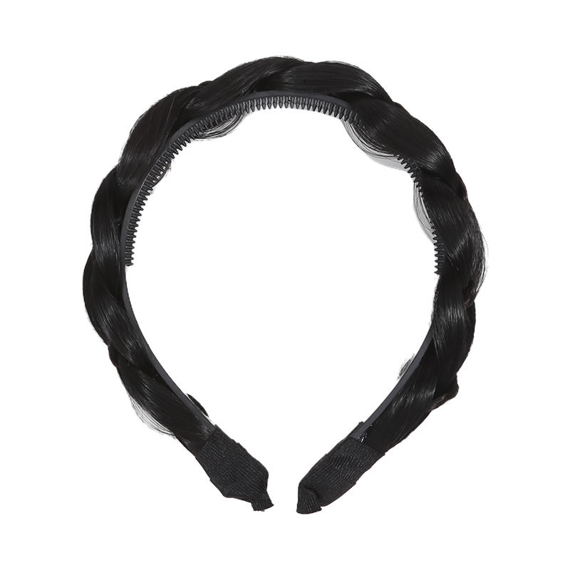 Classic Chunky Plaited Synthetic Hair Wide Braided Headband High Elasticity Braids Hair Band Hairpiece for Women