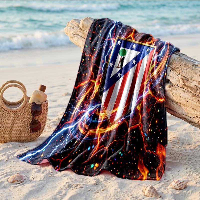 Asciugamano da Spiaggia in Microfibra con Stampa Atletico Madrid Asciugatura Rapida Assorbente Grande Asciugamano per Spiaggia Nuoto Viaggio