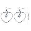 Stylish Earrings Hollow Heart Drop Earrings Ear Jewelry Alloy Material Dangle Earrings Perfect for Various Occasion