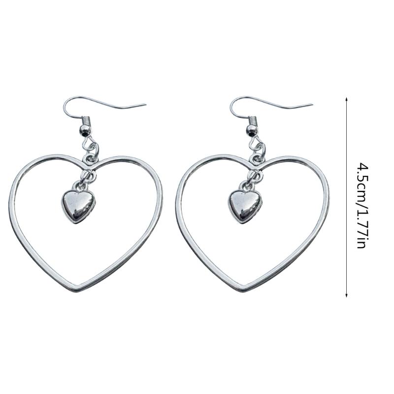 Stylish Earrings Hollow Heart Drop Earrings Ear Jewelry Alloy Material Dangle Earrings Perfect for Various Occasion