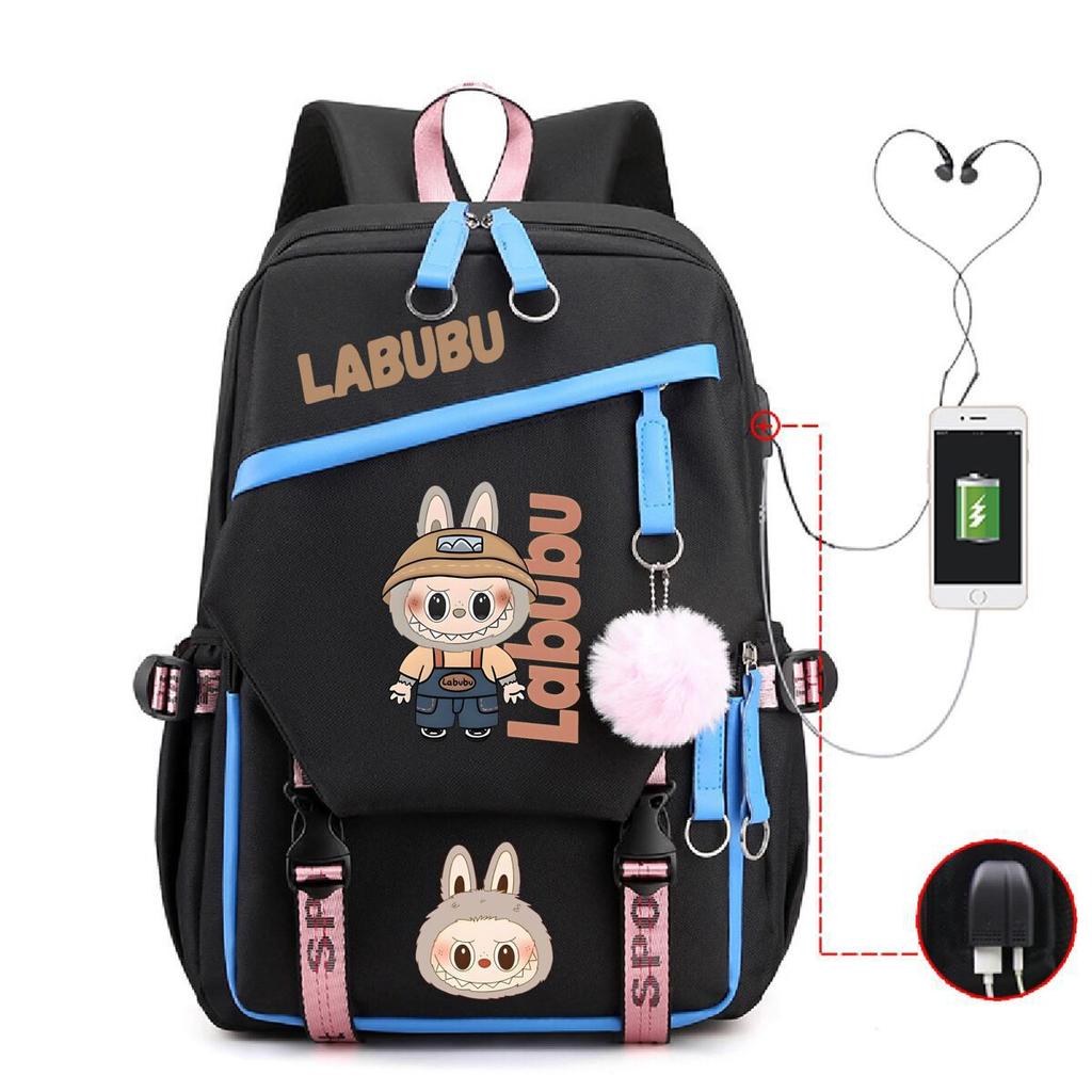 New Printed Junior High School Students Schoolbag Large-capacity Spine Backpack