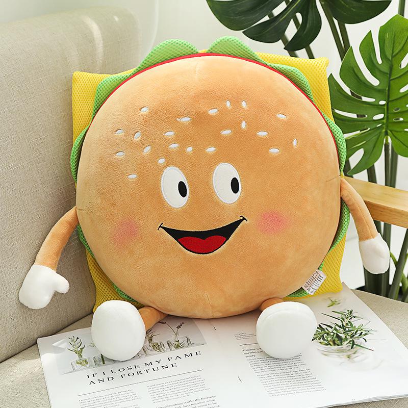 Creative Food Plush Toy: Burger, Fries, Popcorn, Chicken Leg, Pizza - Cute Sleeping Hug Pillow Doll