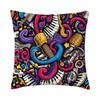 1pc Home Decorative Pillowcase Music Throw Pillow Case Square Cushion Cover for S