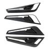 4Pcs Car Interior Door Handle Bowl Cover Trim Carbon Fiber Style Replacement for Kia EV6 2022 Up