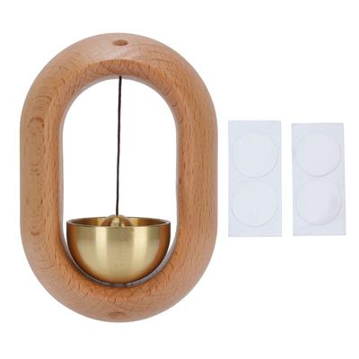 Winkelbel Beukenhout en Koper Decoratieve Houten Hangende Deurbel voor Huis Koelkast