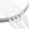 1 Strand 6-12mm Spacer Water Drop Shaped Beads AB Shine Glass Drop Pendant for DIY Earing Bracelet Jewelry Making Accessories