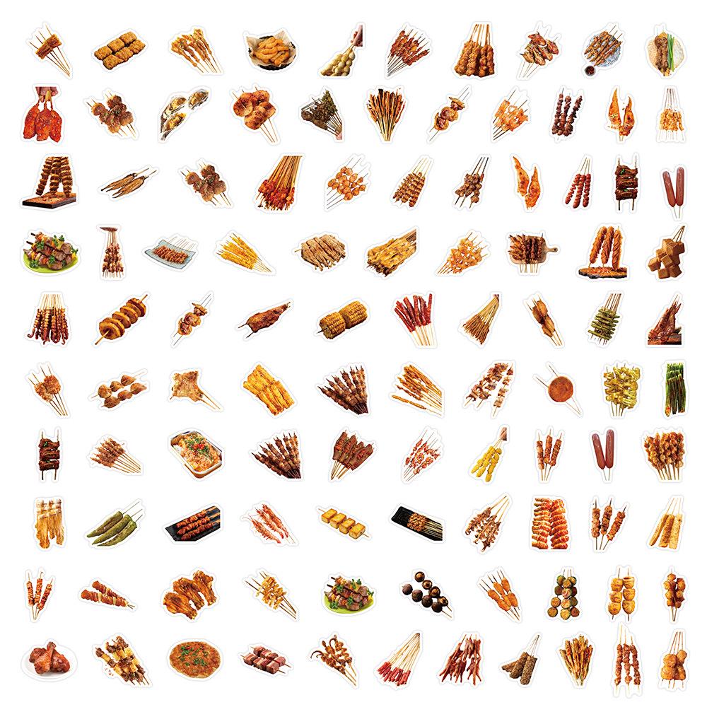 Realistisches Lebensmittel-Sticker-Set (60/100 Blatt) – Wasserdichte Gourmet-Snack-Aufkleber zur DIY-Rezeptdekoration