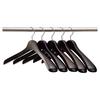 Nakata Hanger Outlet: Japanische Herren-Jackenbügel aus Holz, 5er-Set, Rauchbraun, SET-01N (430 mm)