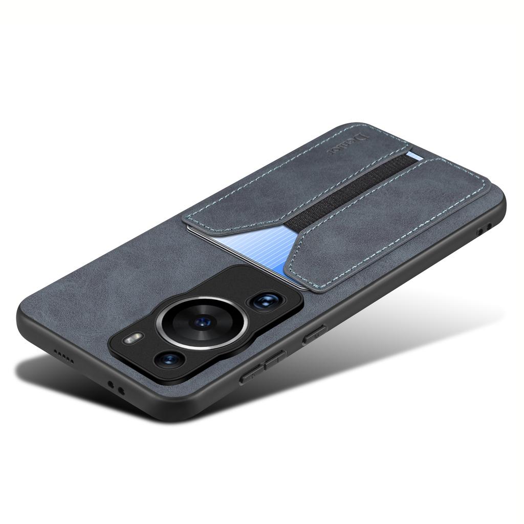 DENIOR Für Huawei P60/P60 Pro Elastischer Kartenhalter Handyhülle PU-Lederbeschichtete TPU Sturzsichere Hülle