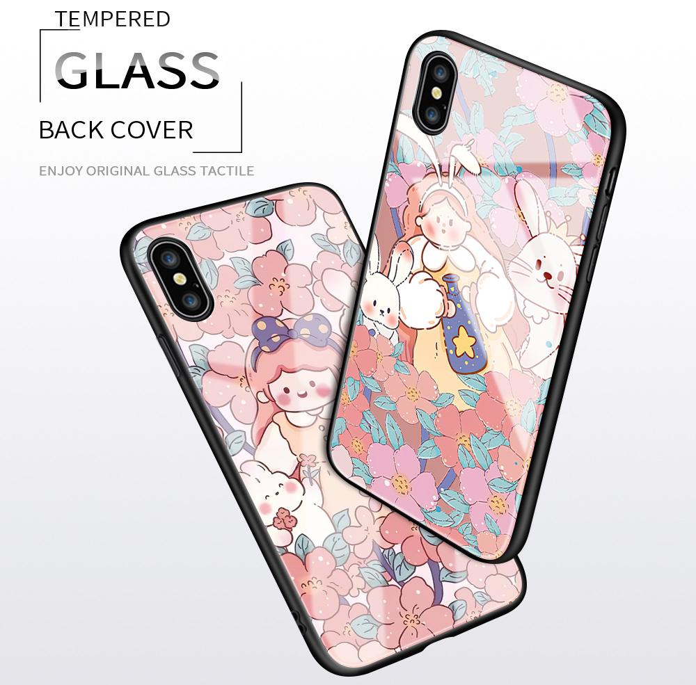 Tempered Glass Phone Case For OPPO Reno13 Reno14 Realme 11 12Pro 14 GTNeo6 C21Y C53 C75 OnePlus Nord2 NordCE3Lite Soft Edge Shockproof Smooth Shell