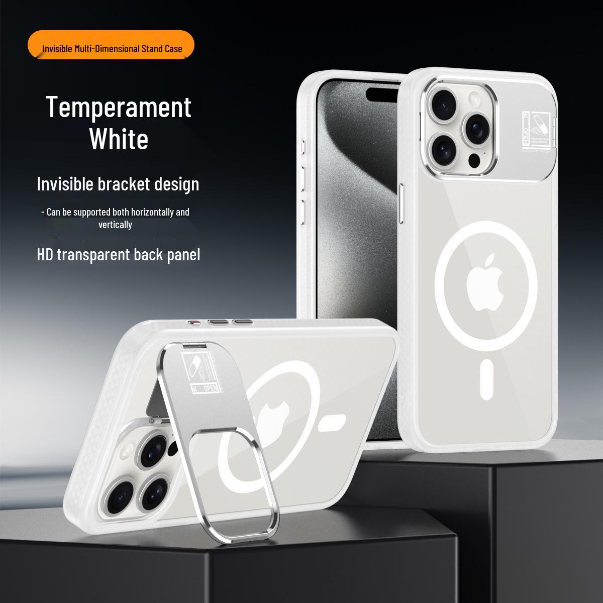 Magnetic Drop-Proof Lens Stand Case for iPhone 17 Pro Max/16 Pro/15 iPhone 17 Pro