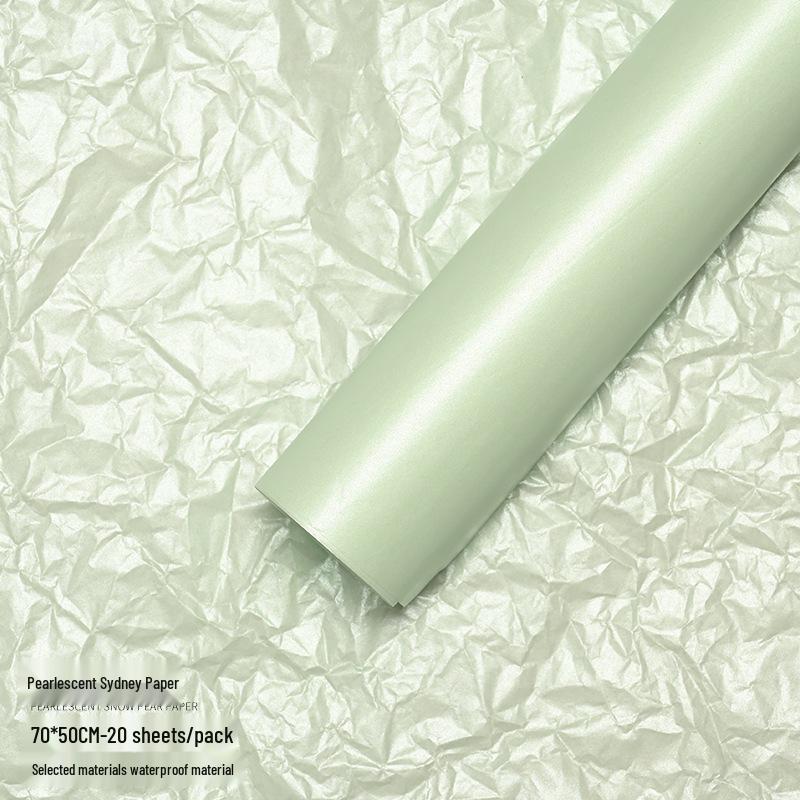 Papel de Embrulho Impermeável Brocade 38g Perolado Neve para Flores Frescas & Arte Floral