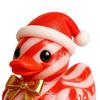 Christmas Duck Figurine Gingerbread Christmas Tree Duck Ornament Desktop Candy Cane Duck Statue for Festive Decoration Xmas Party Stocking Fillers