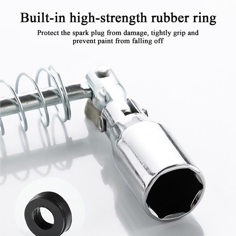 Spark Plug Removal Tool T-Handle Spark Plug Wrench Non-Slip Handle Alloy Replacement Remover Engine Equipment For Vehicle Car
