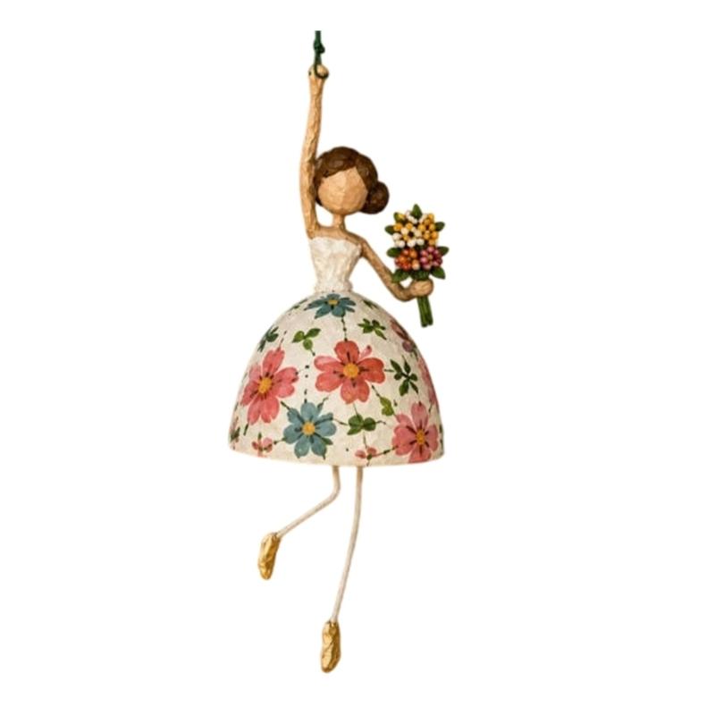 Décorations Suspendues Fantaisistes de Danseuse Moulin à Vent avec Détail de Jambe Pendant et Cordon Supérieur pour Affichage dans la Chambre à Coucher, le Bureau ou l'Entrée