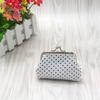 Women Coin Purse, Polka Dot Printing Mini Lightweight Pouch, Pocket Size Kiss Lock Coin Pouch, for Coins Earrings Hair Ties Small Items