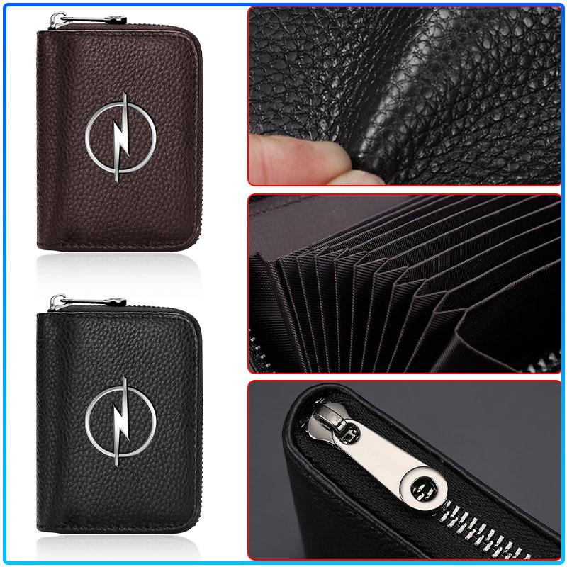Auto Logo Leather Car Driver License Credit Card Holder Case Wallet For Opel Astra C G H Insignia J K Zafira B Corsa Vectra C Corsa C