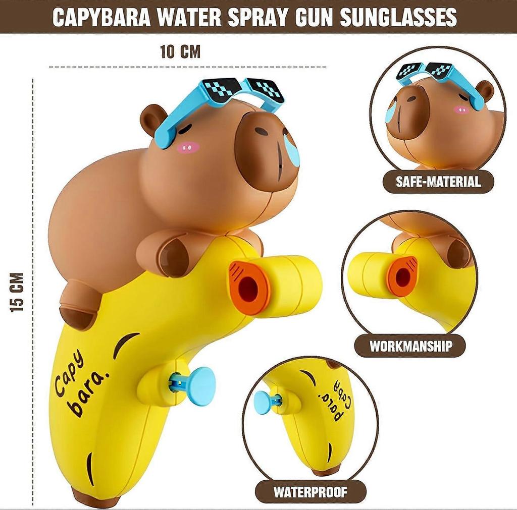 Cute Capybara Banana Water Gun Long Range Cartoon Animal Spray Toy Summer Beach Pool Outdoor Water Fight Toys For Kids Gift