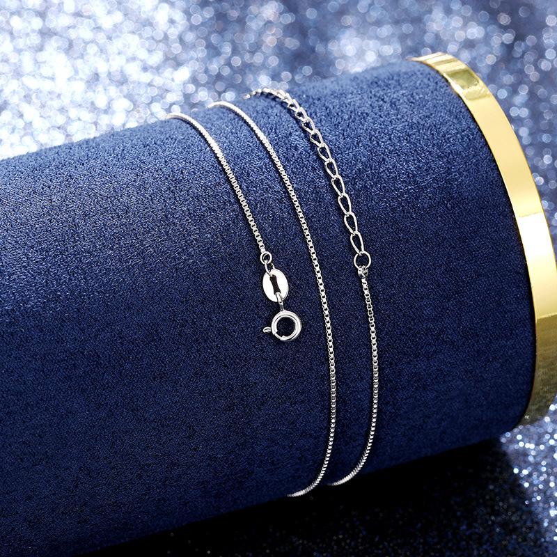 Fashion Box Chain Cross Chain Water Wave Chain Snake Bone Chain Melon Seed Chain Lip Chain Accessories Women'S Collarbone Chain