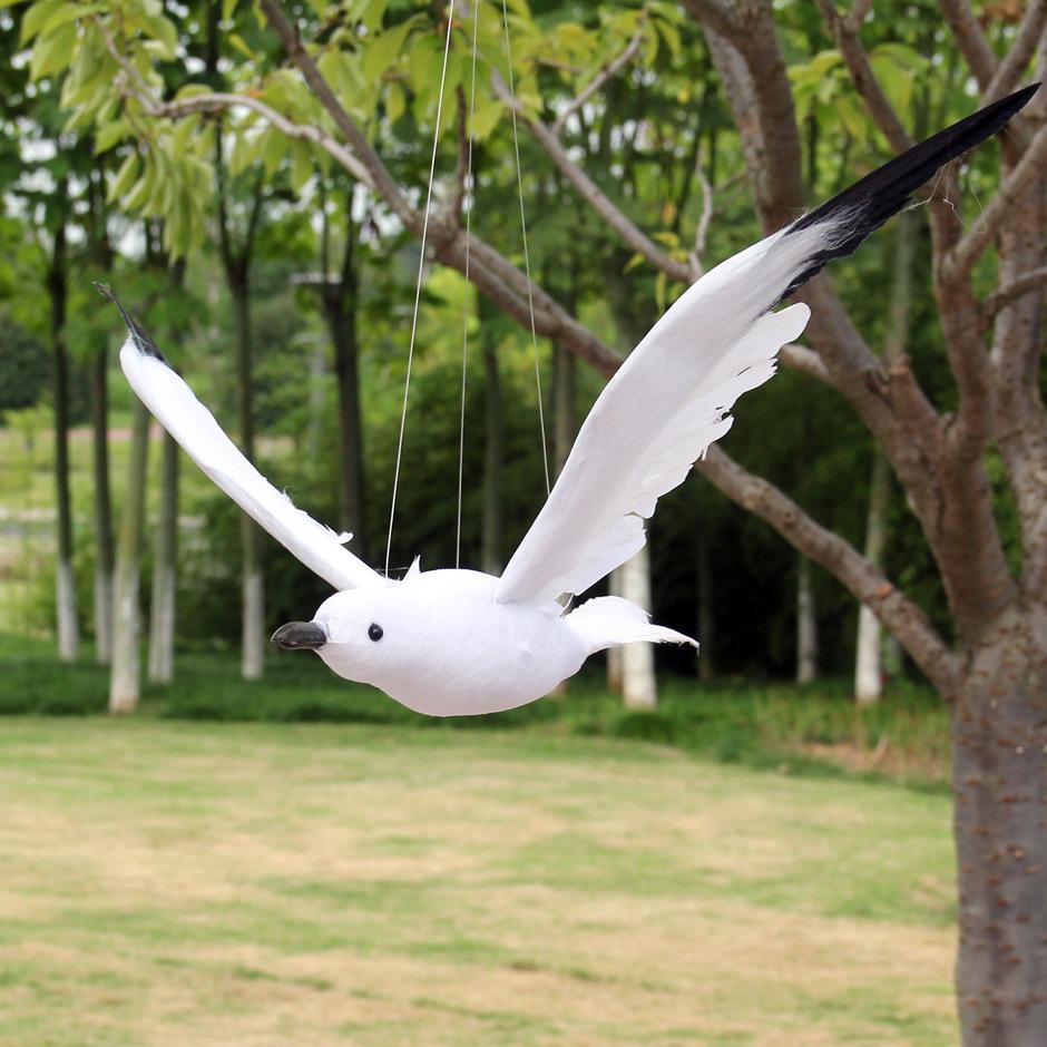 Artificial Seagull Feathered Bird for Garden and Venue Decor