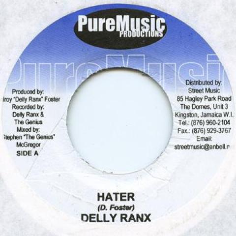 

7inch Record DELLY RANKS / XSYTEMENT - Hater / Strap Pure Music 2006 Jamaica Reggae, Ska & Dub