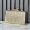Gold Square Purse Stripe Clutch Handbags for Women Luxury Designer Bling Wallets Brands Evening Crossbody Shoulder Bag Hot