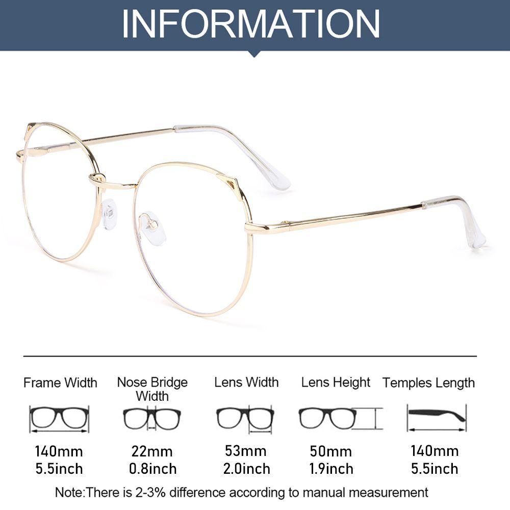 Women Men Portable Cute Computer Goggles Anti-Blue Light Glasses Ultra Light Frame Cat Ears Eyeglasses