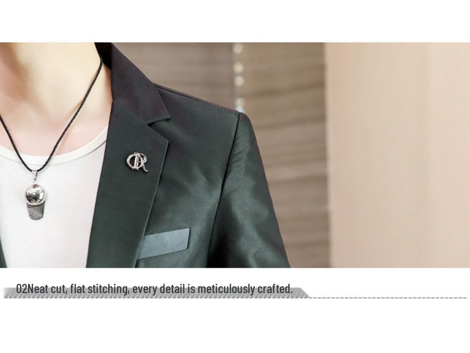 Men's Slim Fit Gradient Plaid Blazer - Spring 2021 Trendy White Jacket