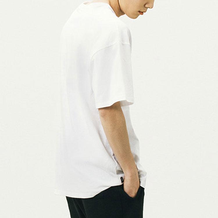 Vans Solid Color Embroidered Logo Sports Crew Neck Short Sleeve T-Shirt Unisex Tops White VN0A5F4YWHT