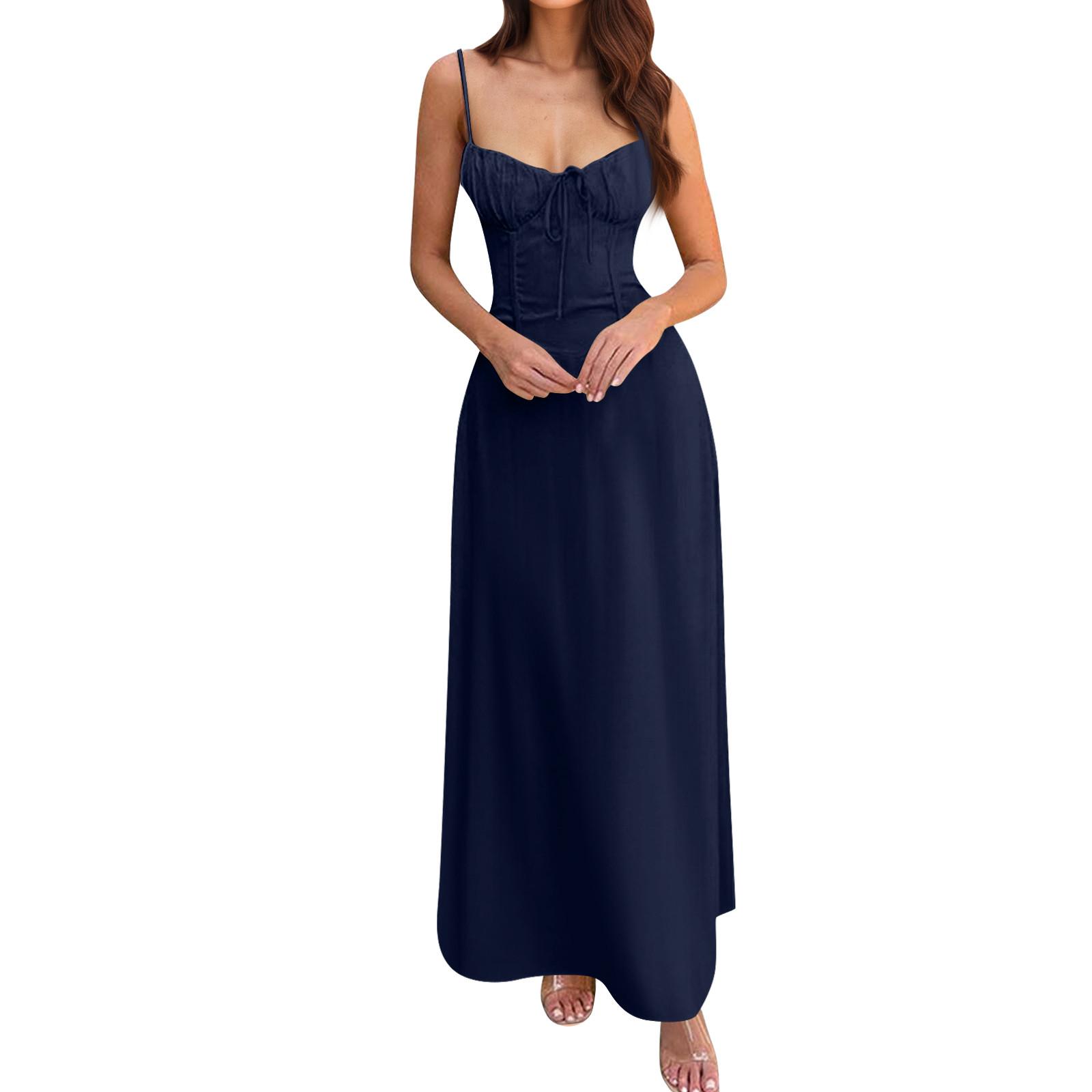 

Женское повседневное модное винтажное платье на подтяжках элегантное праздничное платье XXL синий