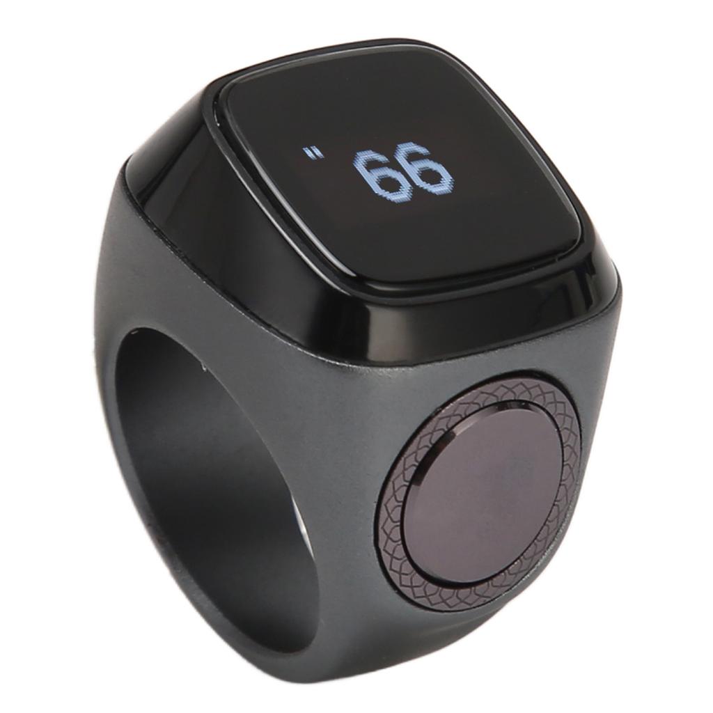 Smart BT Ring Counter 0.49in Screen Portable 5 Prayer Time Vibration Alarm Electronic Counter 18mm 0.71in