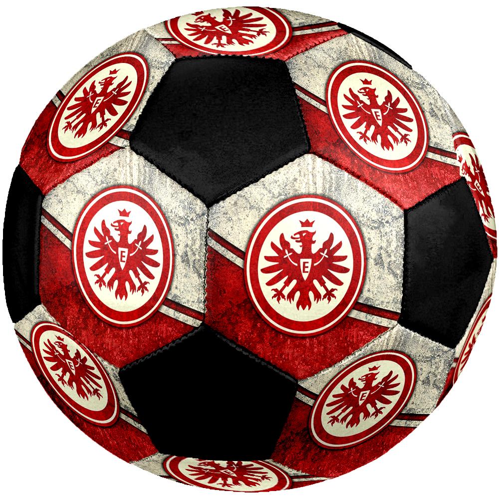 TAGLIA 5 Pallone da Calcio Eintracht Frankfurt Colorato Per Tutte le Età Cucito a Macchina PVC Pronto per la Competizione Resistente Alta Rimbalzabilità