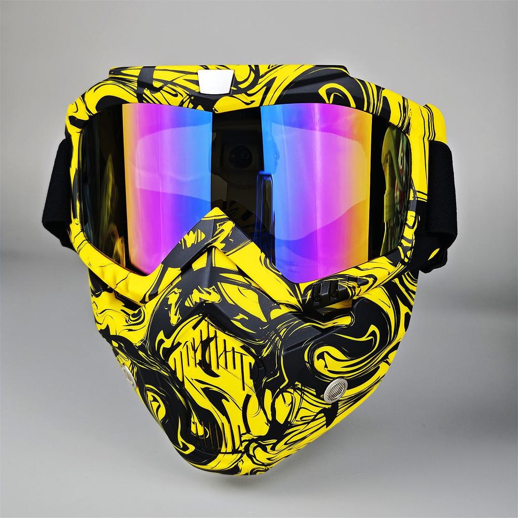 Moto Snow Goggles Mask UV400 Outdoor Riding Men's Windproof Sand Goggles Helmet Mask Mask